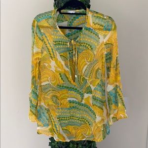 Trina Turk Silk CoverUp/ Blouse